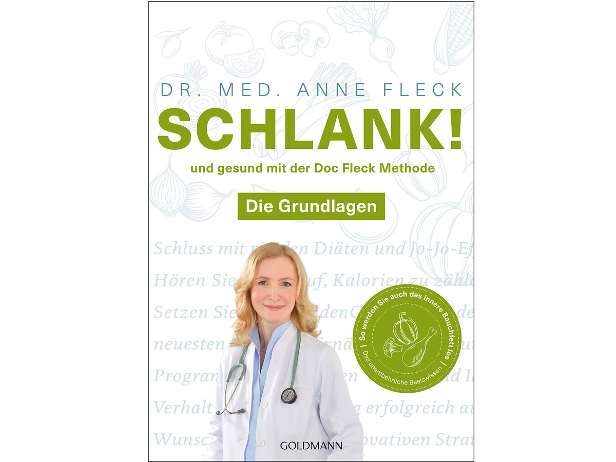 Schön verständlich und anschaulich erklärt Ernährungsdoc Anne Fleck in diesem Buch, wie Sie Fettpolster loswerden, Entzündungen lindern und eine gesunde Darmflora aufbauen: "Schlank! und gesund mit der Doc Fleck Methode" von Dr. med. Anne Fleck, ca. 12 Euro.