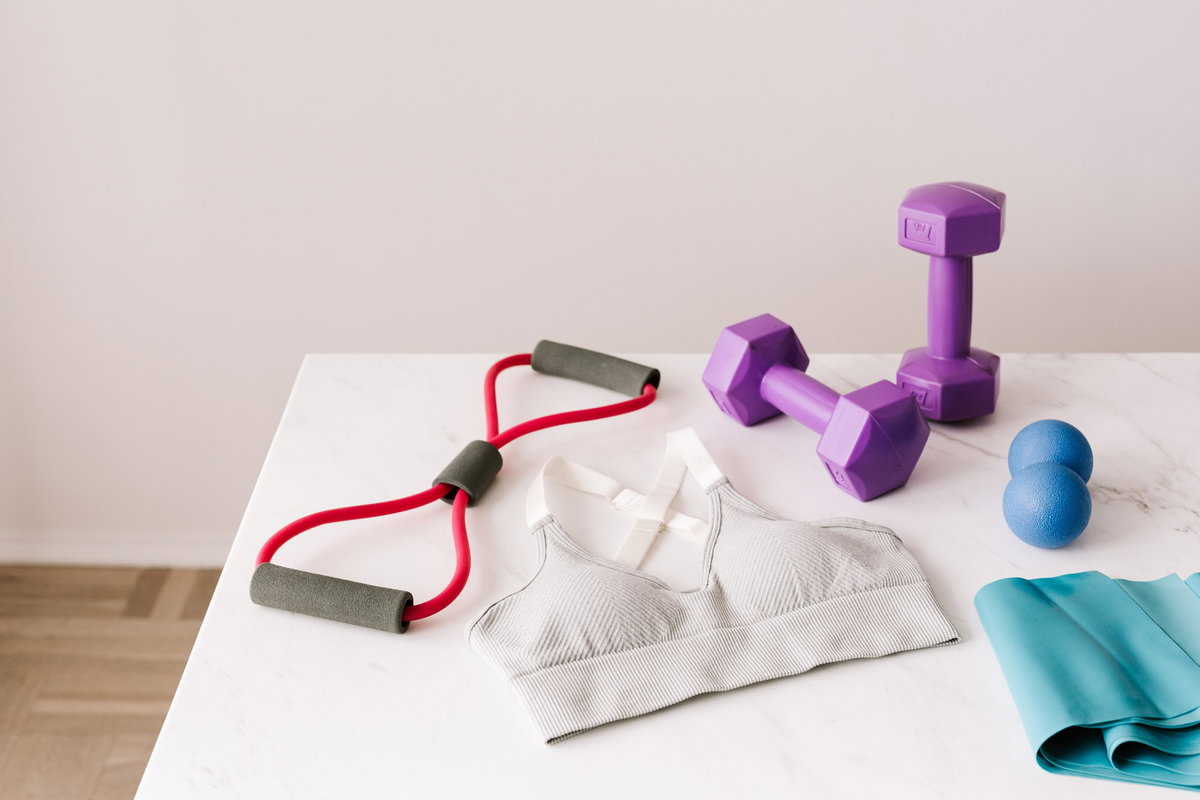 Fitness-Tools und Sport-BH