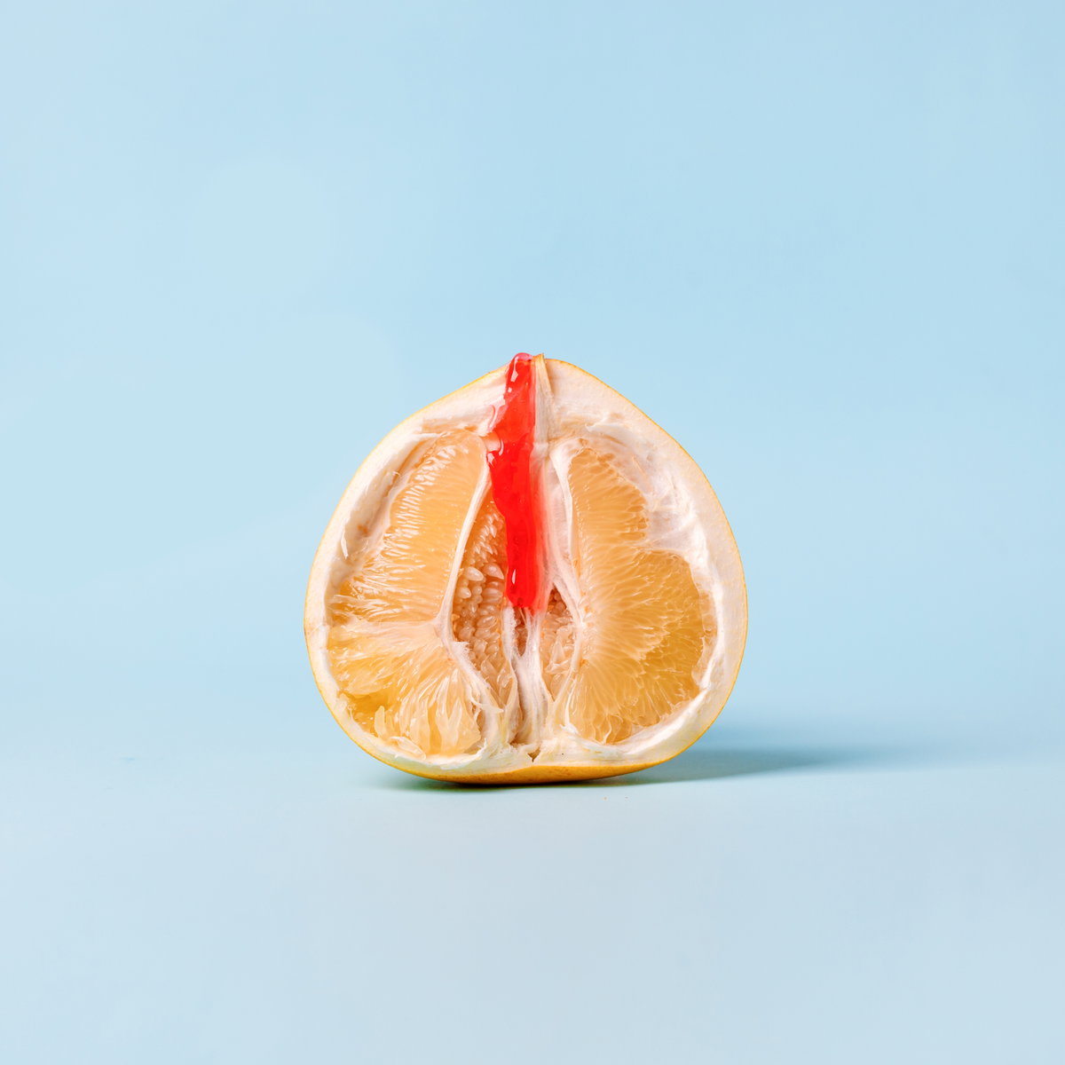Pomelo als Vagina