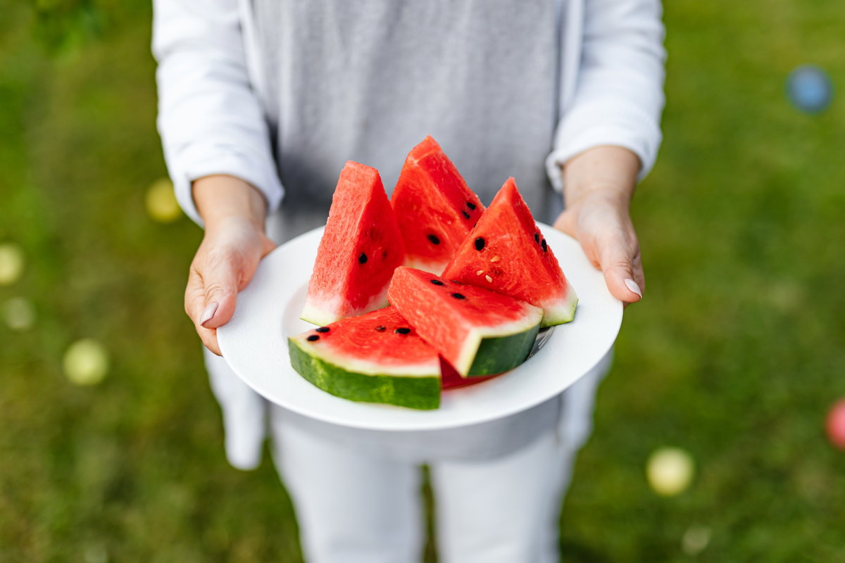 Teller mit Wassermelone