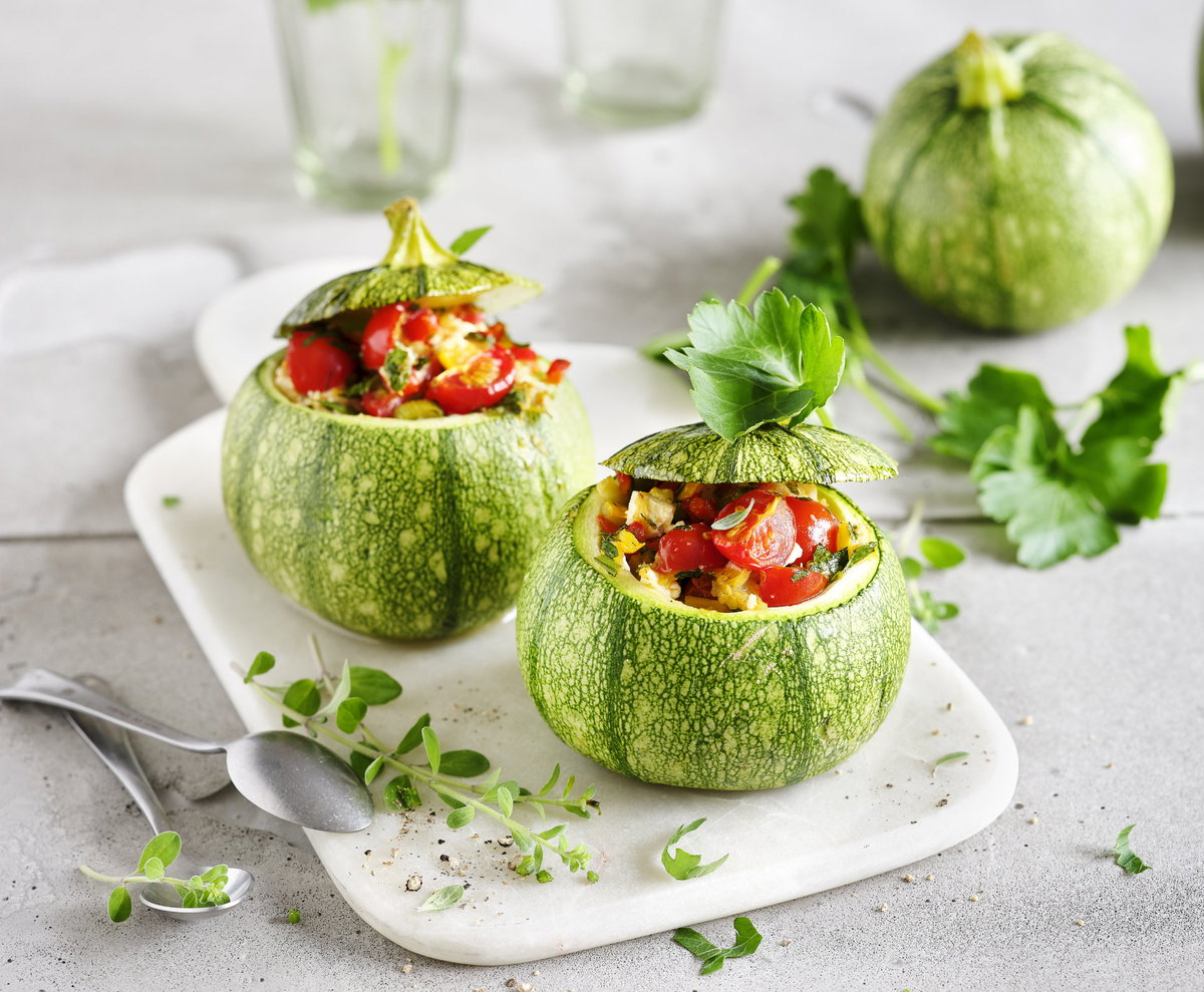 Gefüllte Zucchini