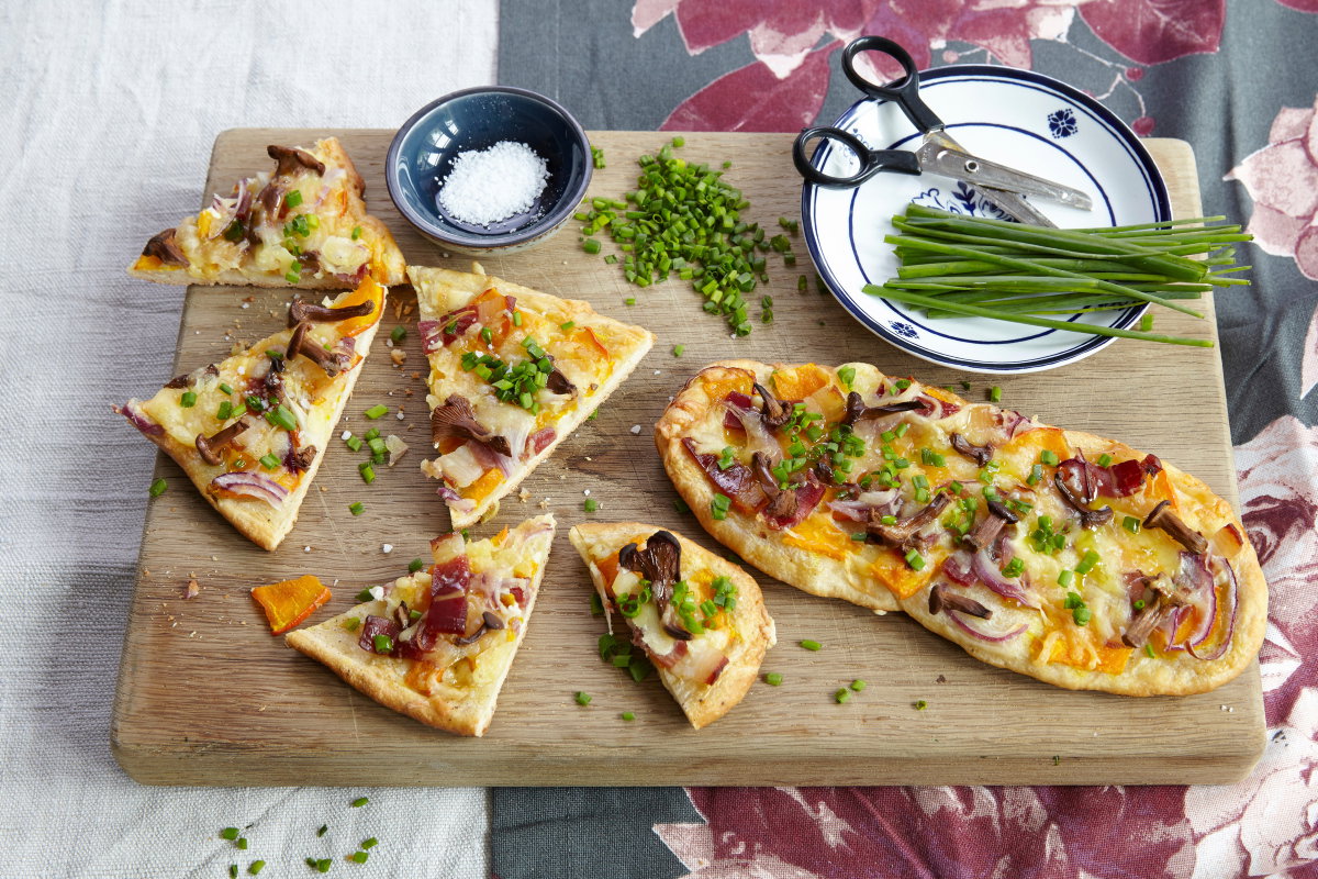 Pizza mit Pilzen
