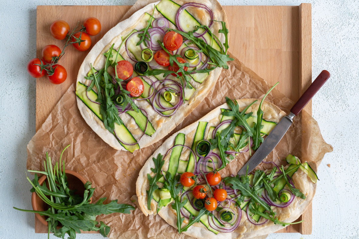 Veganer Flammkuchen