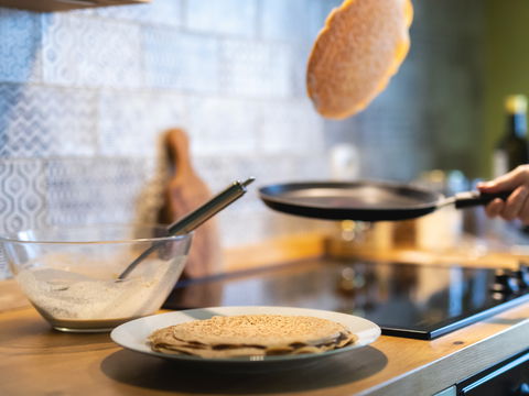 Veganes Rezept für Pfannkuchen ohne Ei und Milch