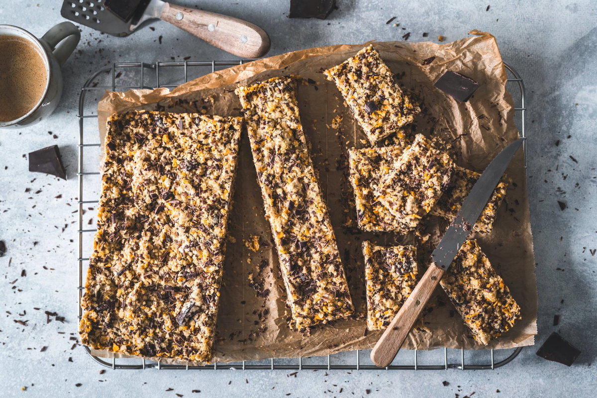 Vegane Schoko-Knusper-Bars
