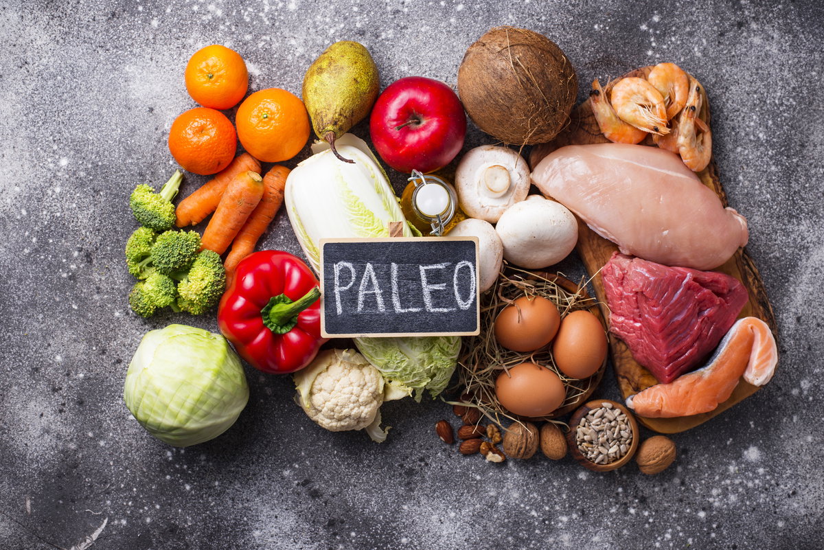 Gemüse Nüsse Fleisch Eier Fisch Paleo Diät