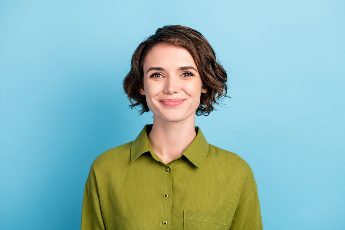 Frau mit Short Bob