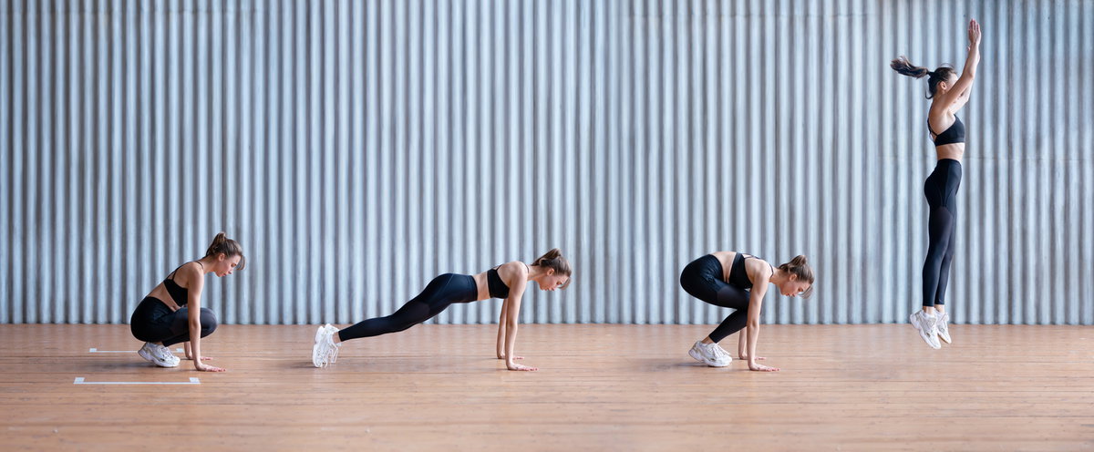Schritt für Schritt Anleitung für Burpees