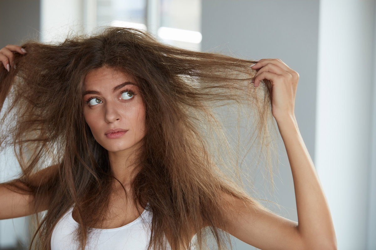Haare mit Frizz