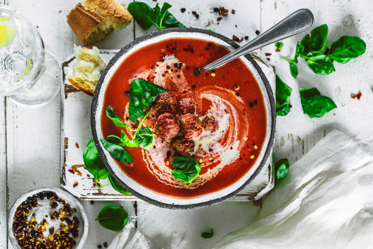 Schnelle Tomatensuppe