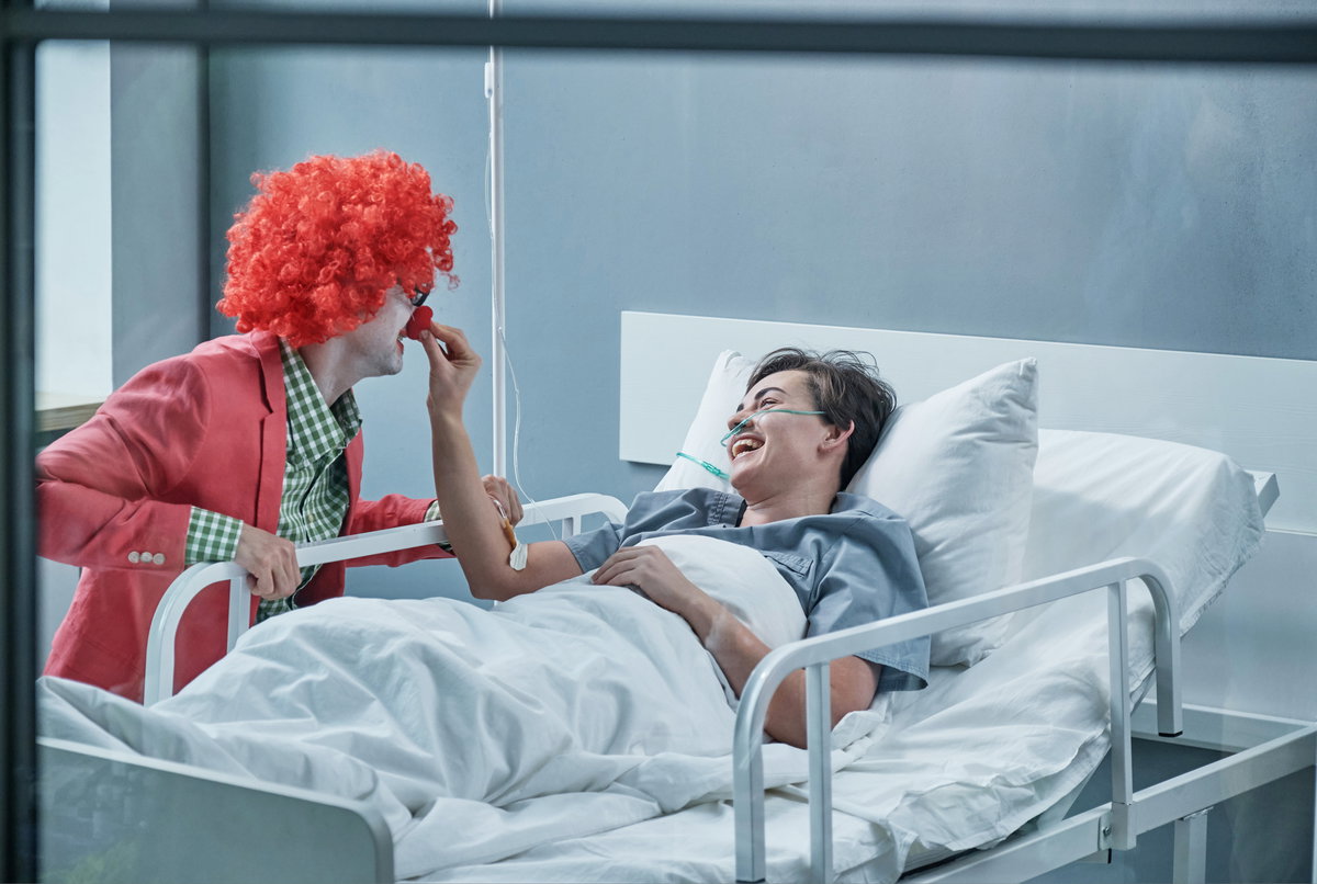 Clown am Krankenbett