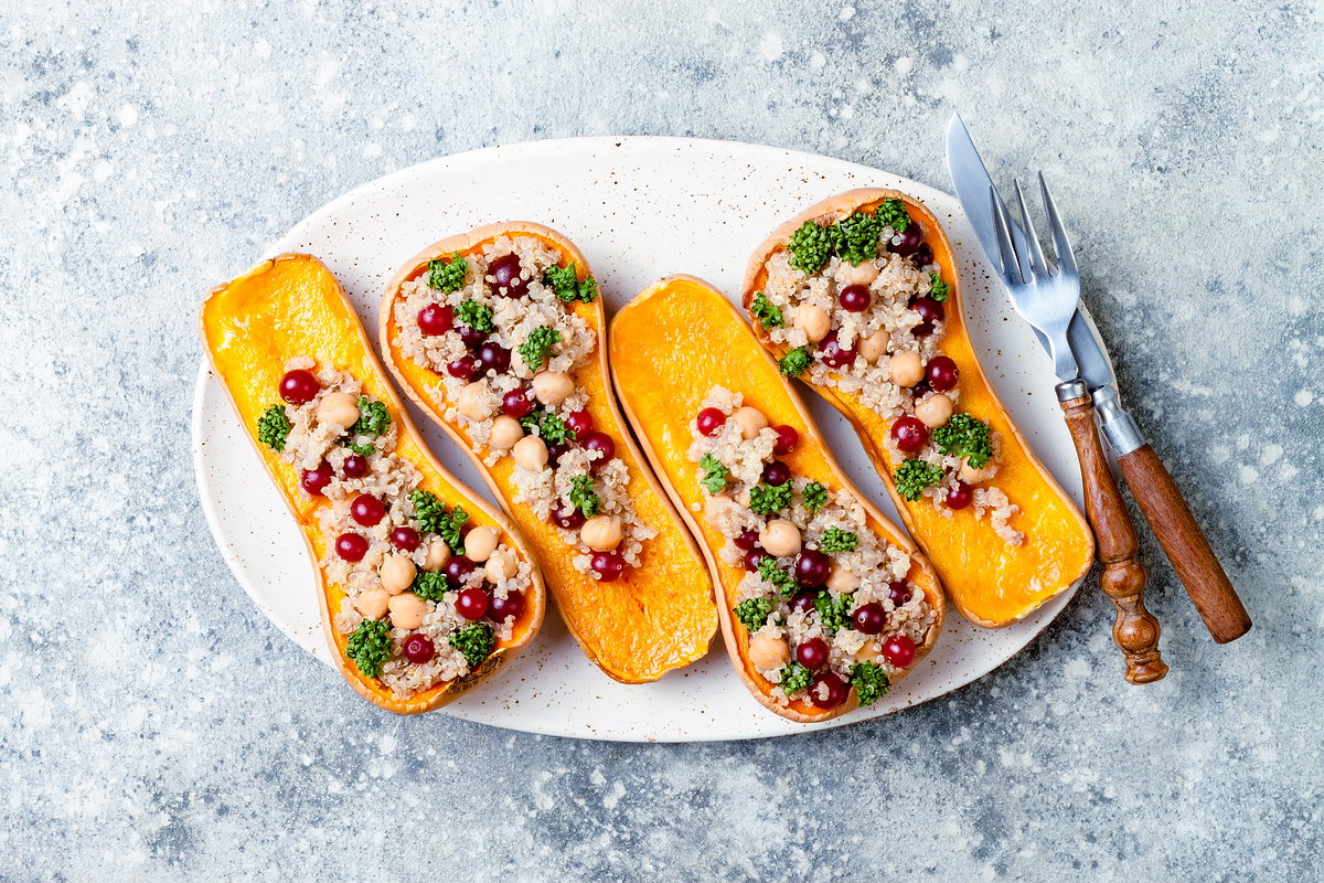 Gefüllter Kürbis mit Quinoa