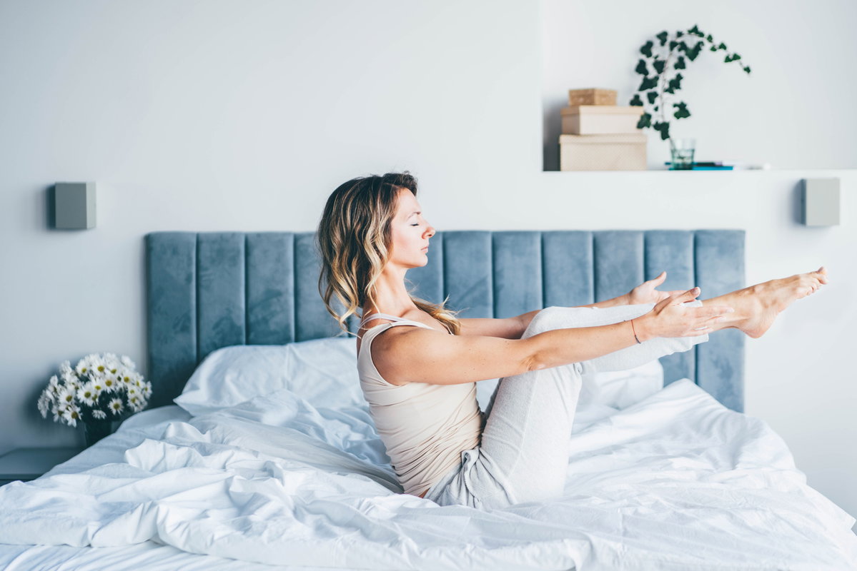Sportübungen im Bett
