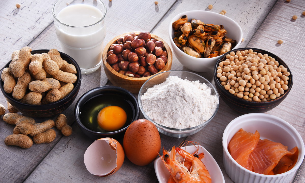 Typische Allergene bei Nahrungsmittelallergie