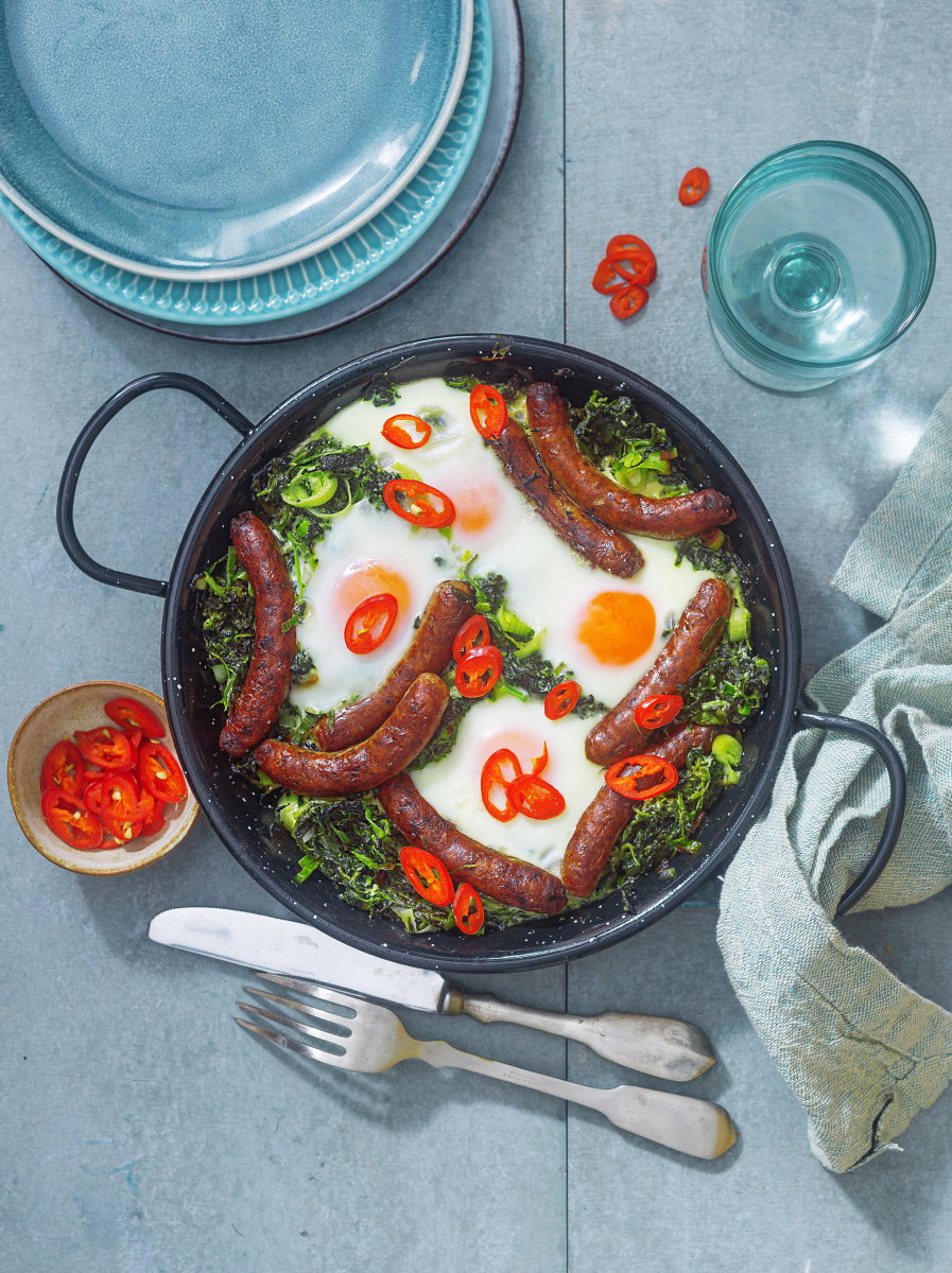Shakshuka mit Spinat