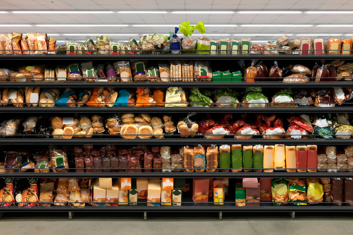 Brotabteilung im Supermarkt
