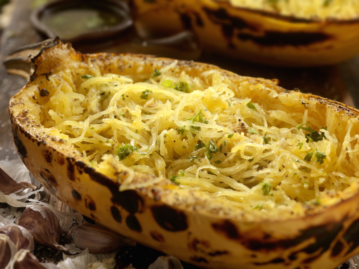 Gebackener Spaghettikürbis