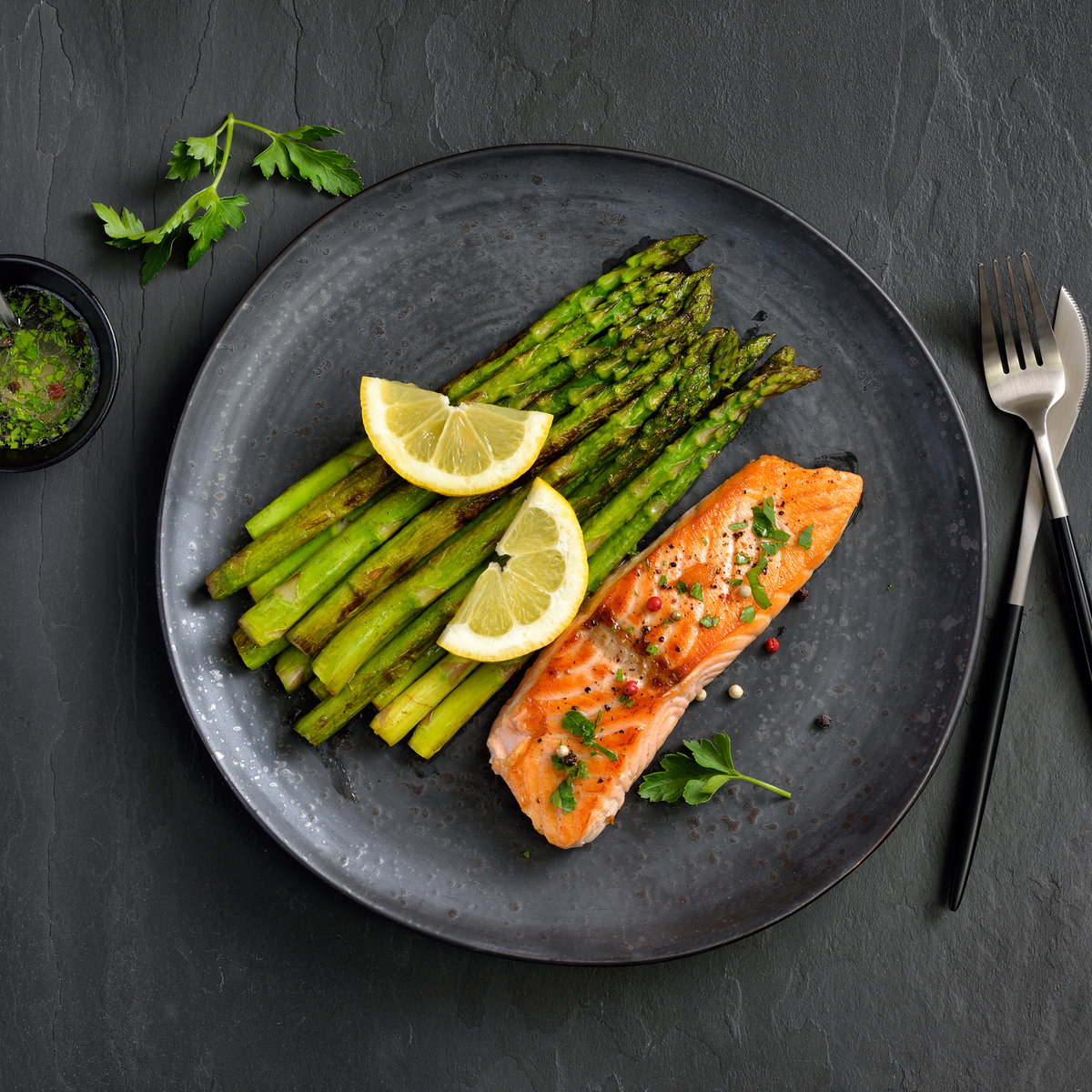 Spargel mit Lachs