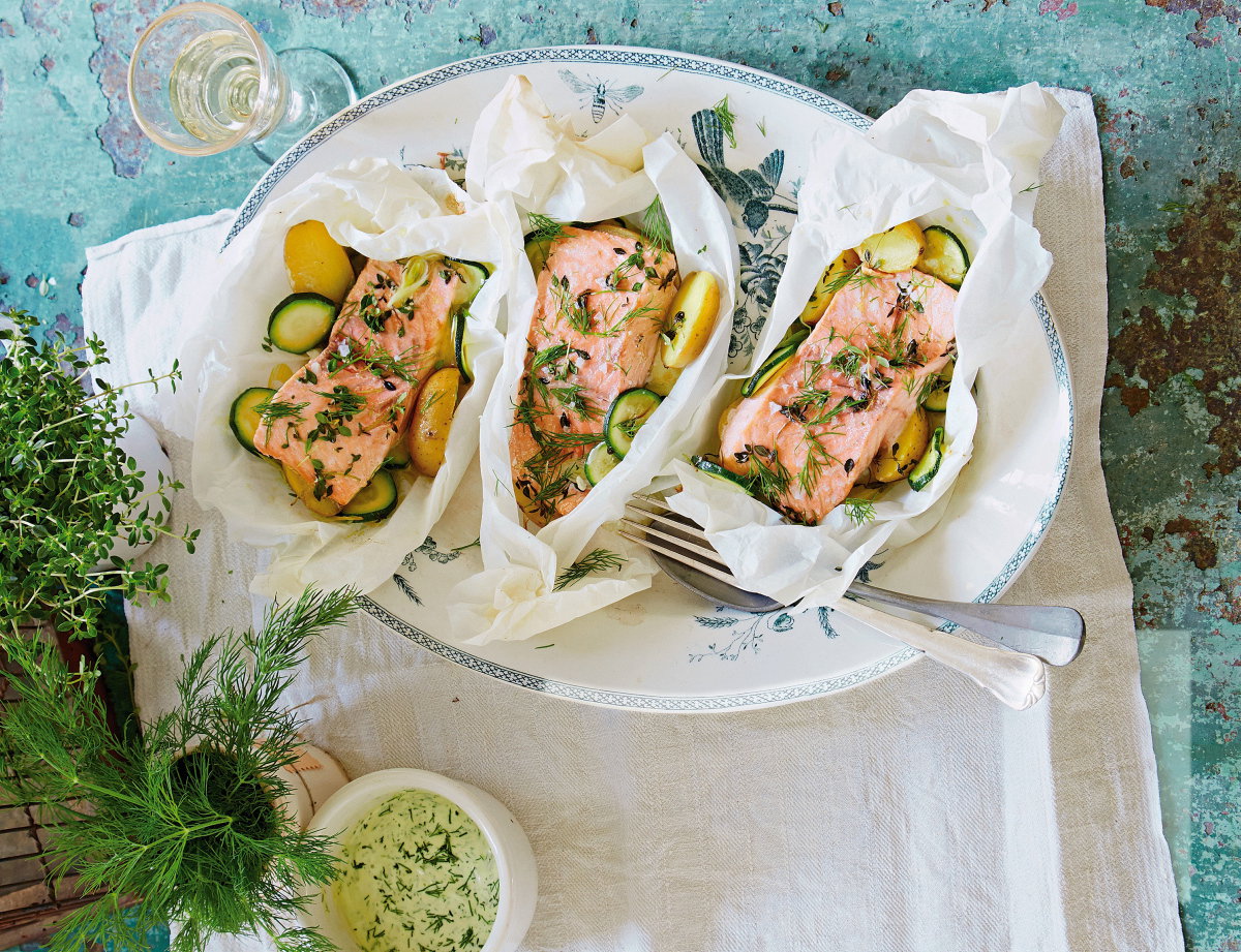 Lachs mit Dill-Aioli