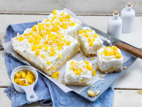 Fruchtige Milchreis-Schnitten mit Mango – cremiger Genuss ohne Backen