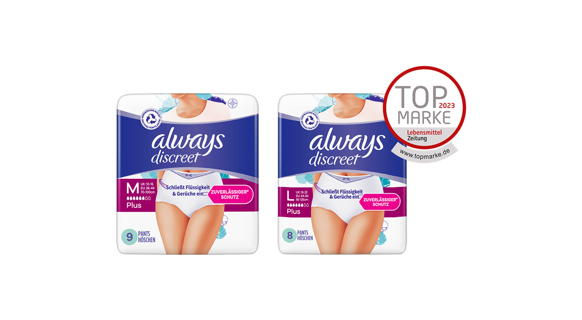 Always Discreet – Deutschlands Top-Inkontinenzmarke 2023