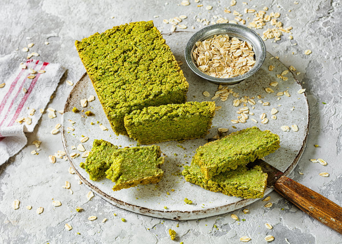 Erbsenbrot mit Haferflocken