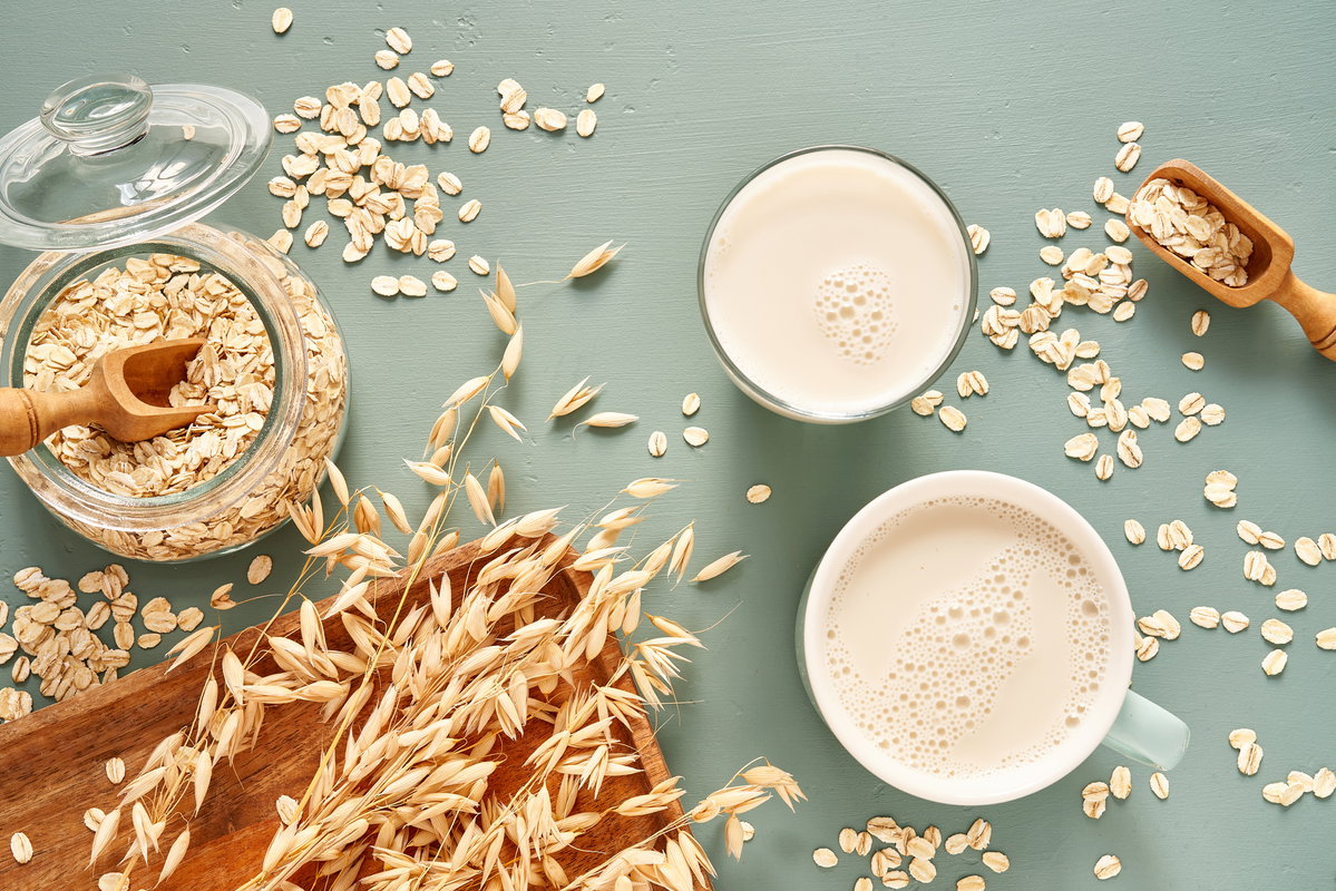 Hafermilch im Glas
