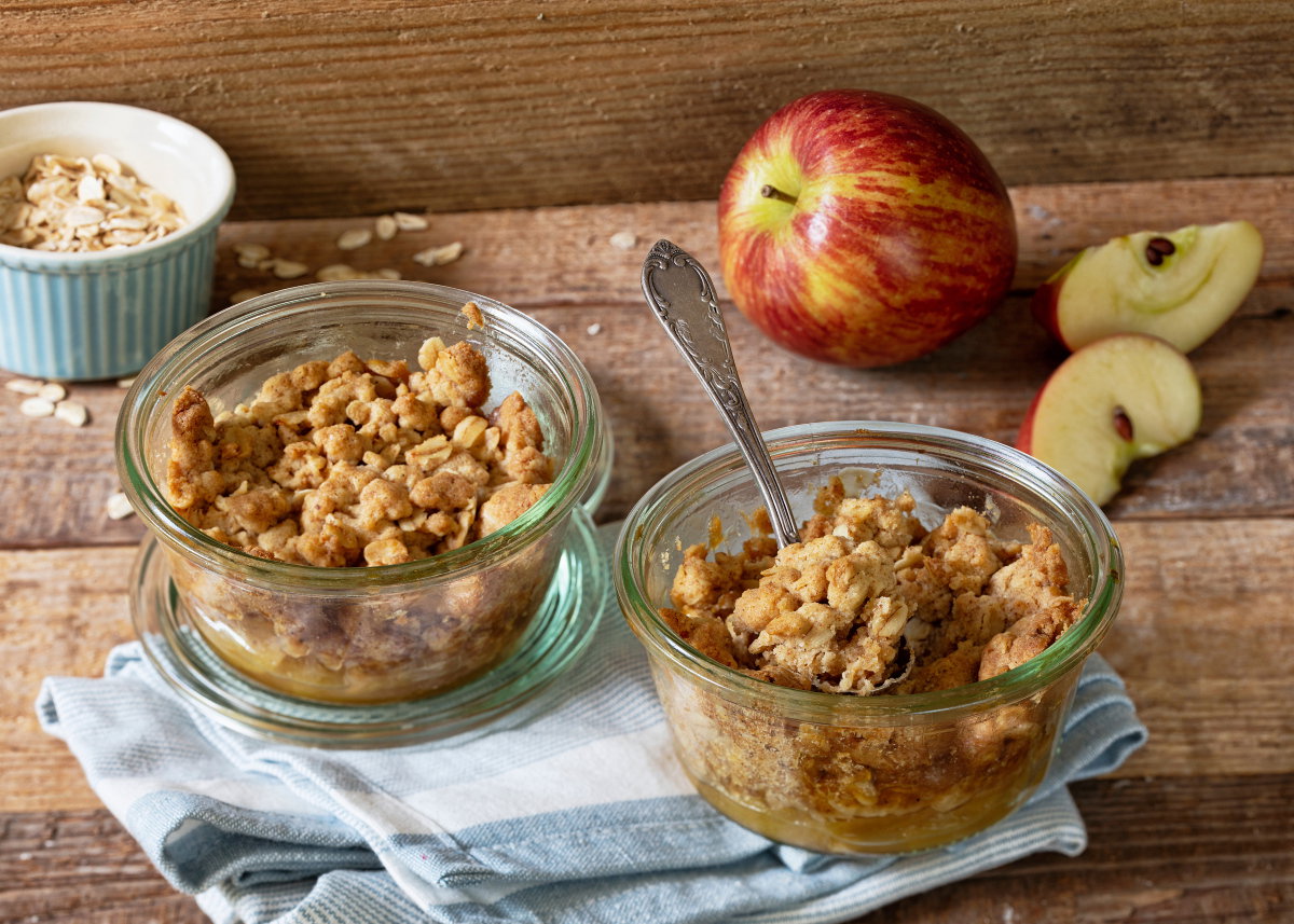 Apple Crumble im Glas