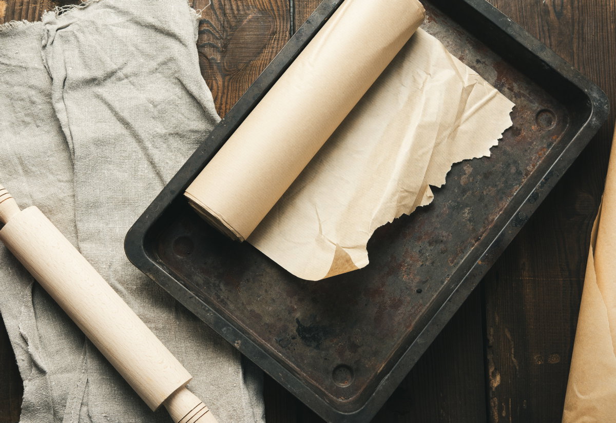 Backpapier auf Blech