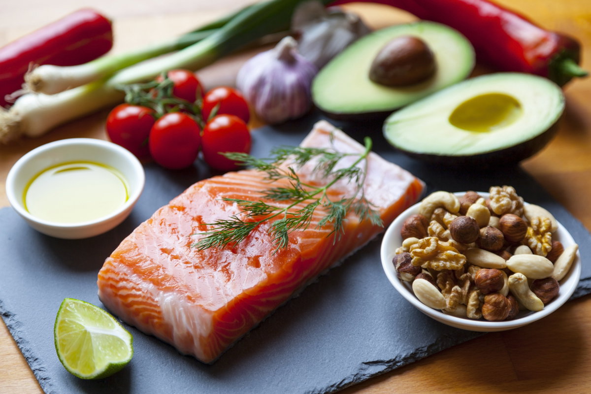 Lebensmittel für eine Ernährung bei Schuppenflechte