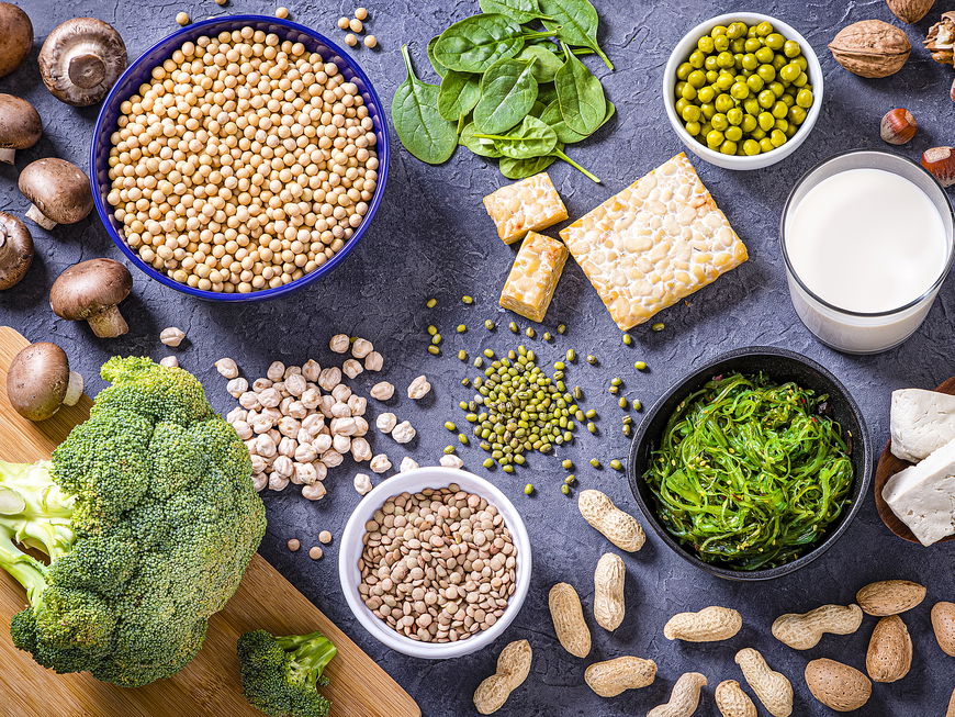 Lebensmittel mit pflanzlichem Protein