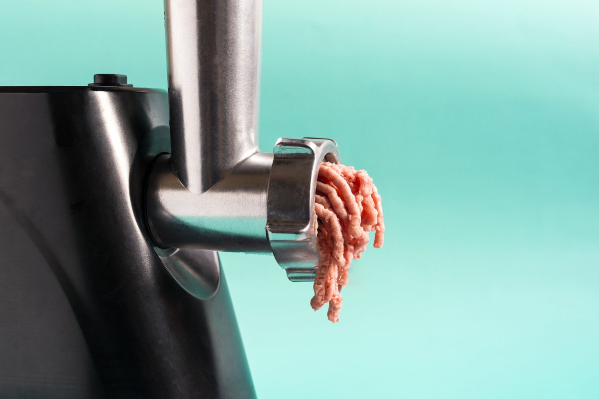 Fleisch kommt aus Fleischwolf