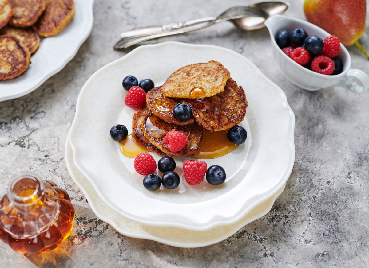 Birnen-Haferflocken-Pancakes