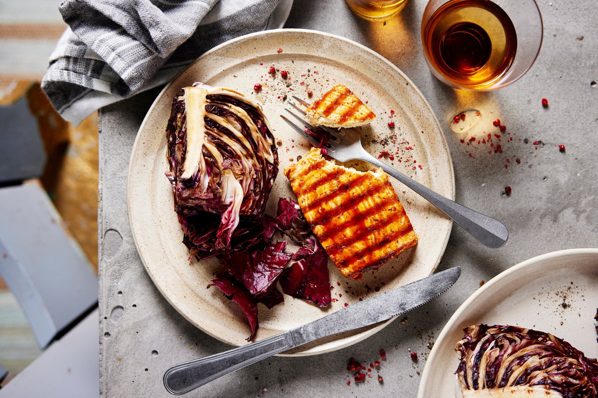 Gegrillter Tofu mit Radicchio
