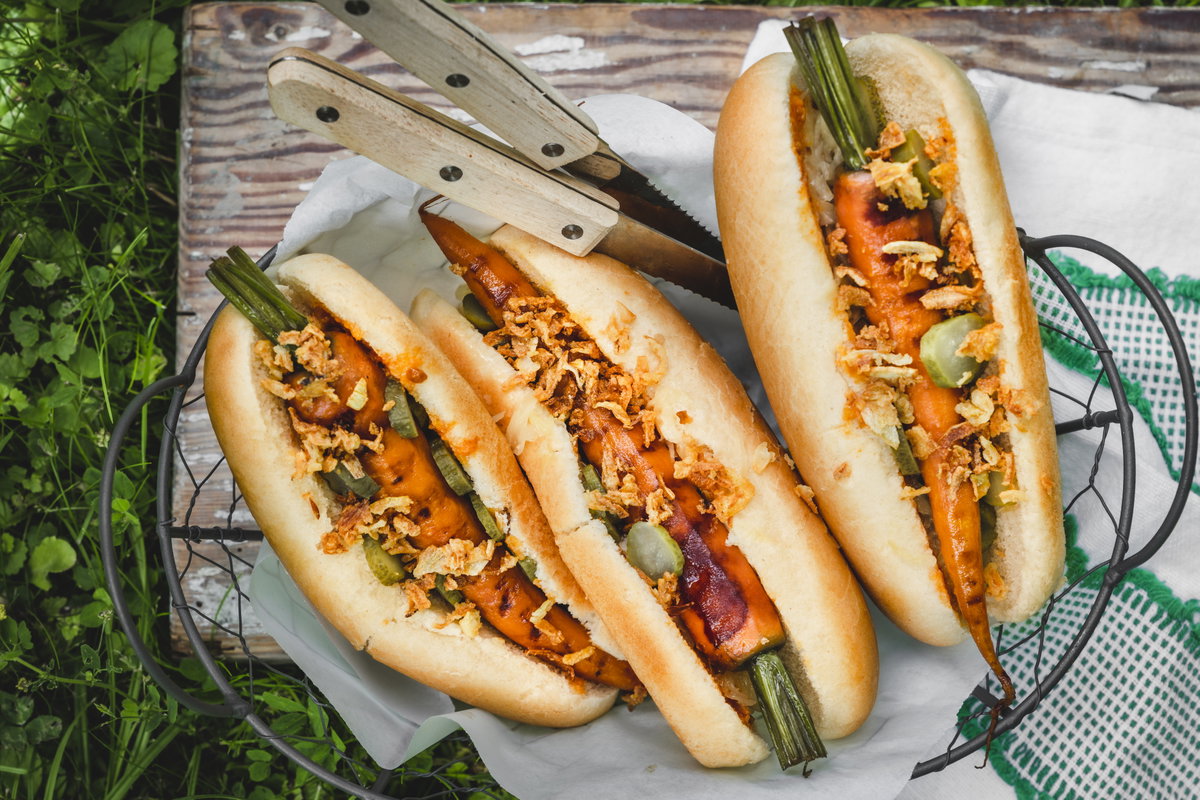 Möhren Hot Dog