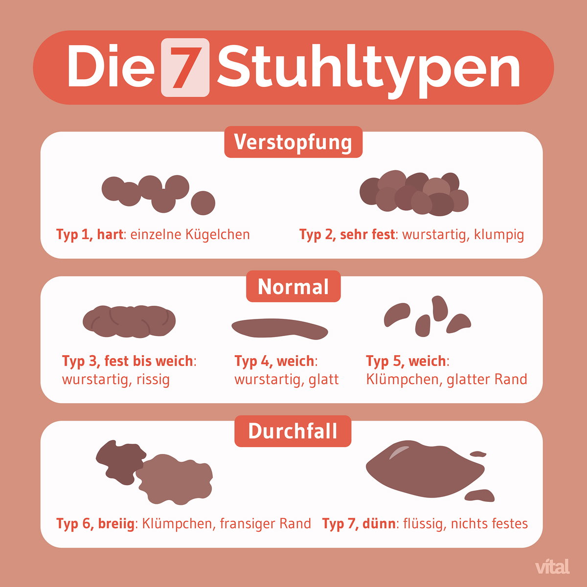 Grafik der 7 Stuhltypen
