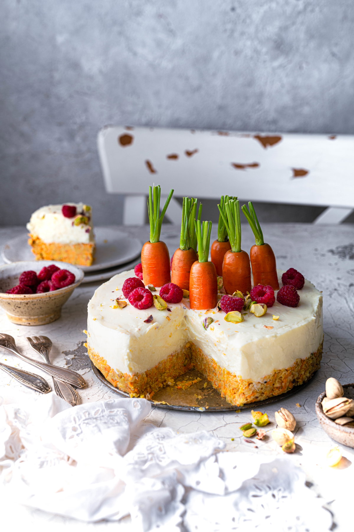 Himbeer-Möhren-Cheesecake