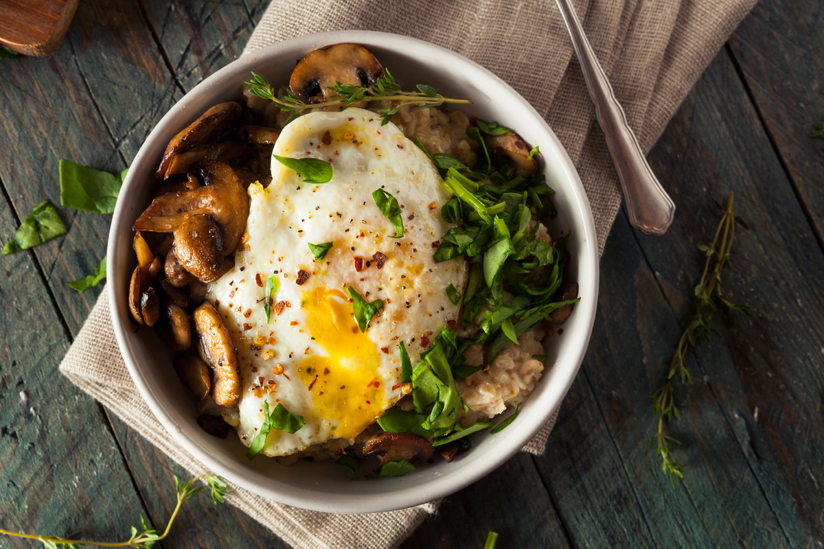 Porridge mit Pilzen