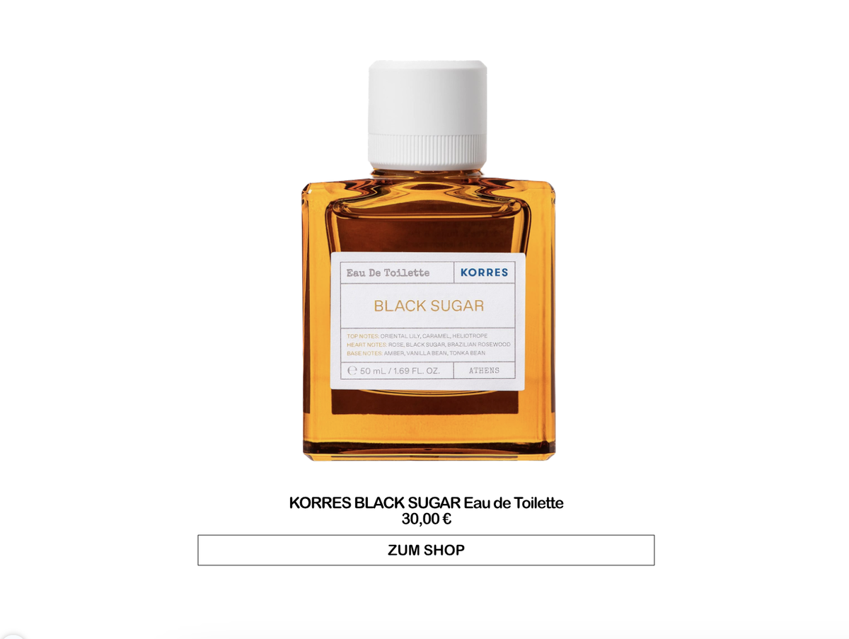 KORRES BLACK SUGAR Eau de Toilette