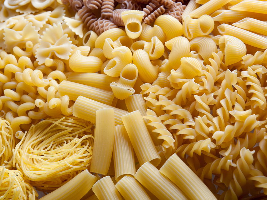 verschiedene Sorten von Pasta