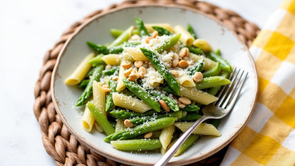 Pasta mit grünem Spargel Rezept