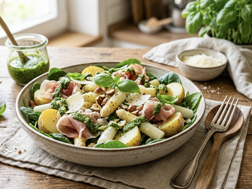 Spargelsalat mit Kartoffeln