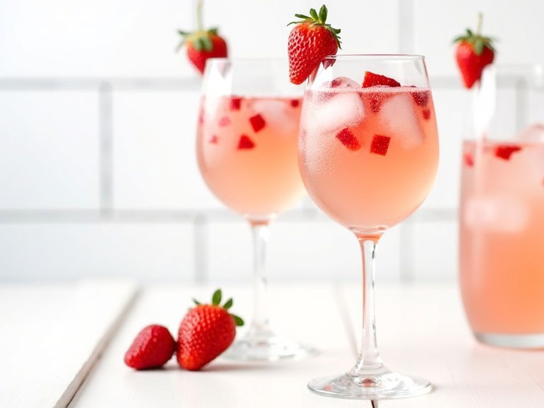 Aperol Spritz mit Erdbeere und Sprite