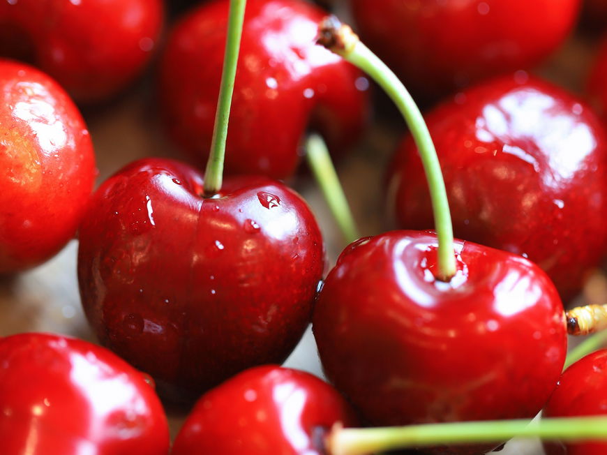 Leckere rote Kirschen