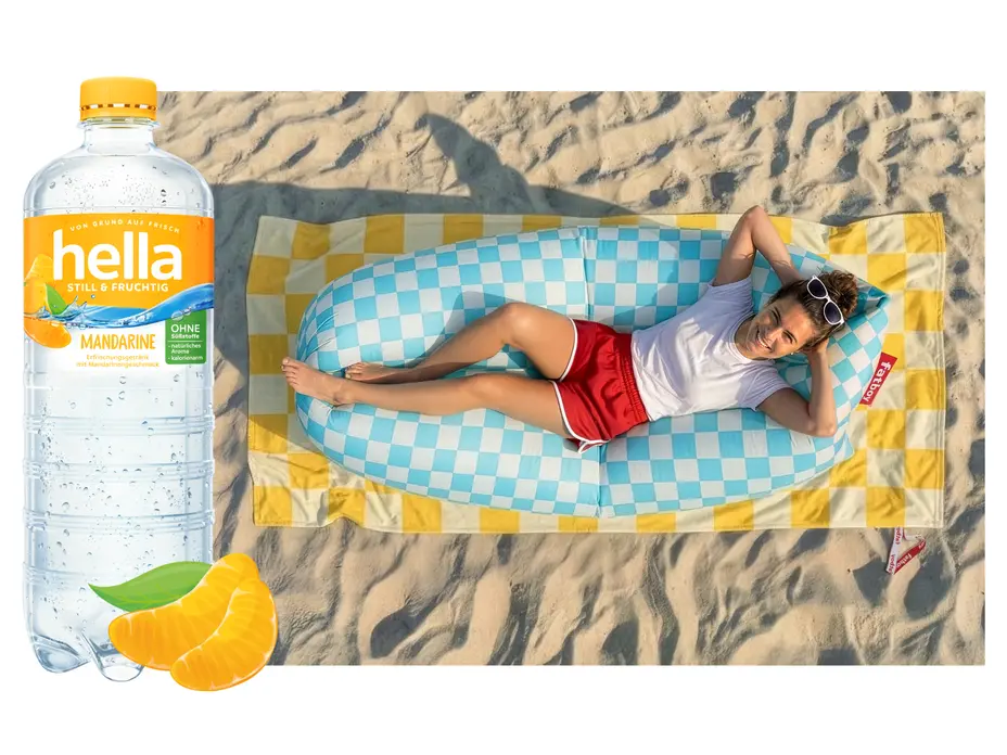 Jetzt mit hella Mandarine 1 fatboy Strandset im Wert von 135 Euro gewinnen
