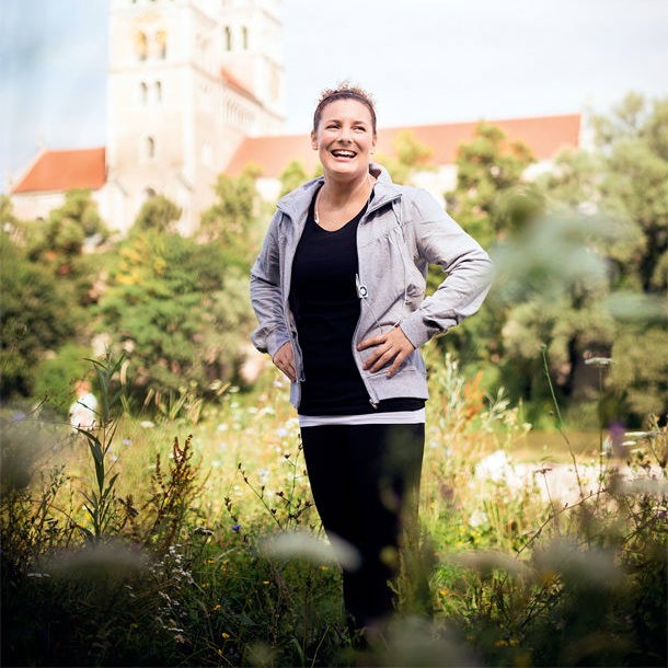 Sabrina auf dem Feld