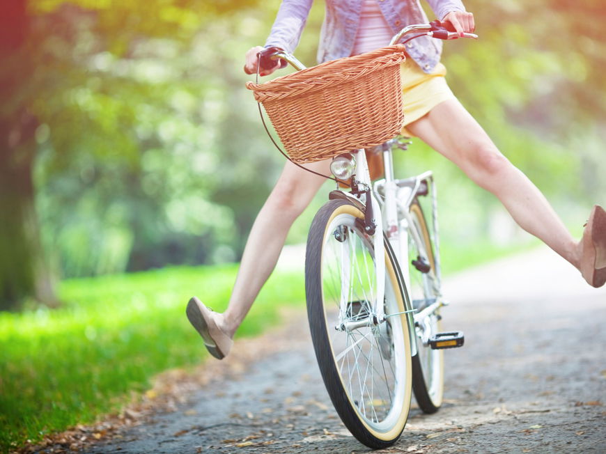 Fahrradfahren im Frühling