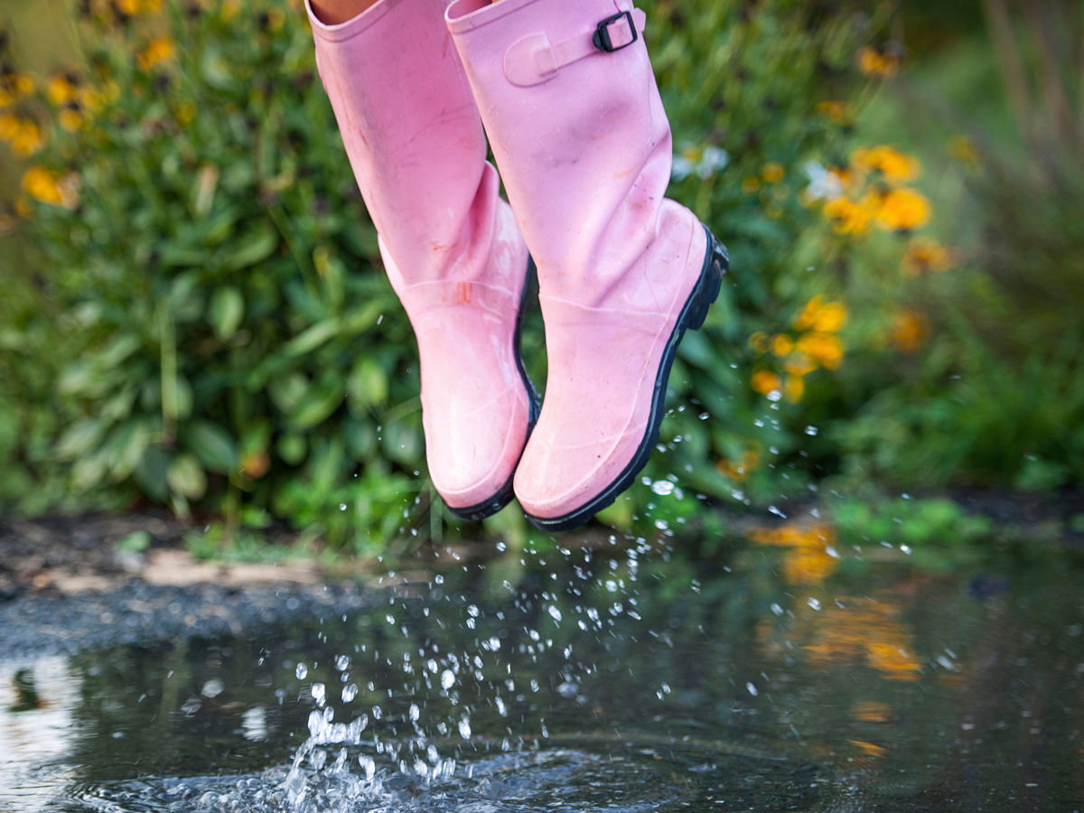 Gummistiefel in Rosa
