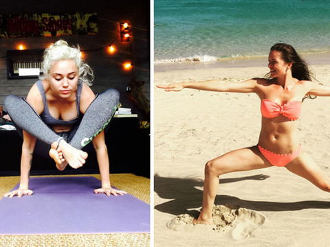 Kate Hall - Yogaübung "Krieger 2"