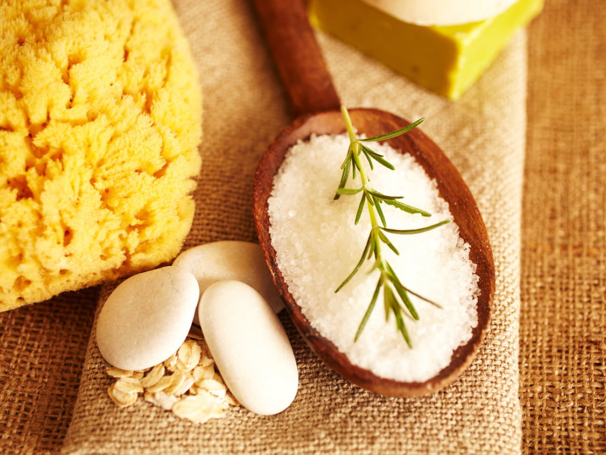 Peeling aus Zucker und Rosmarin